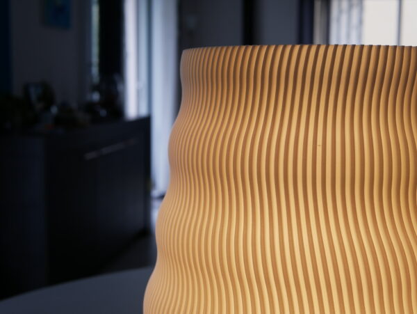 This is the beautiful curve of our lamp. The light looks very soothing.